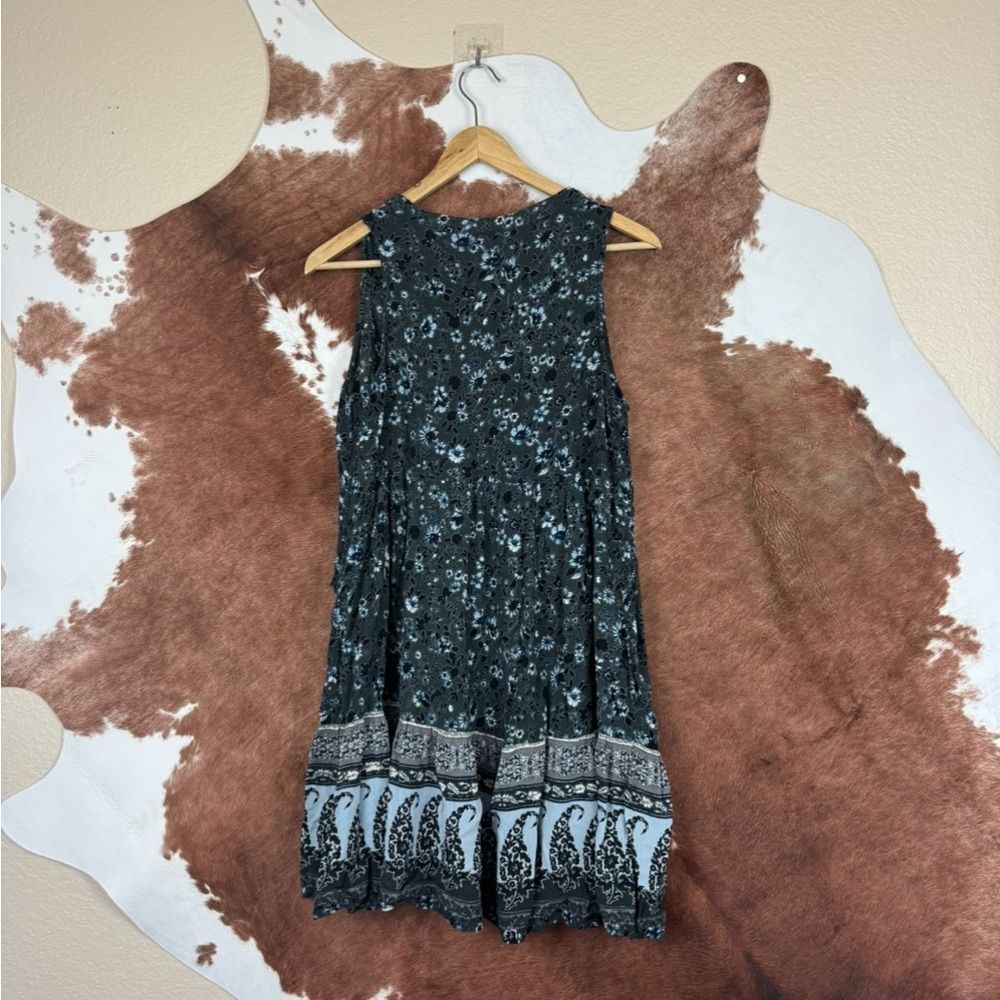 Knox Rose Shift Dress Medium Sleeveless Floral Boho Blue - Picture 2 of 5